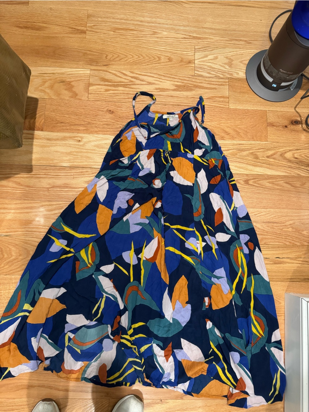 Navy Multicolor Floral Maxi Dress